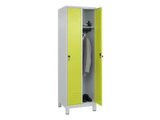 locker,HxBxD 1950x600x500mm,2vak,vak B 300mm,draaigrendel,voeten - 3
