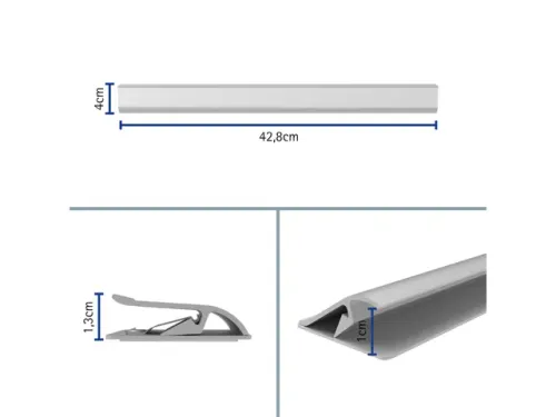 OUTLET Aluminium wand klemlijst zelfklevend 42.8cm