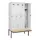 locker met bank,HxBxD 2120x1200x815mm,4vak,vak B 300mm,draaigrendel
