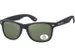 Zonnebril Montana met groen G15 gepolariseerd glas zwart