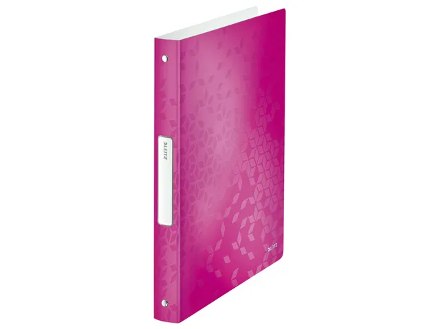 Ringband Leitz WOW A4 4-rings O-mech 25mm PP roze