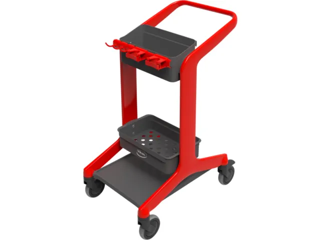 Vikan HyGo Mobile Cleaning Station Rood