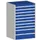ladekast 1200x800x650mm 10laden zware lasten RAL7035 front RAL5010