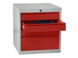 ladekast,HxBxD 600x500x600mm,4lade(n),cil.-slot,RAL7035,front RAL3000 - 2