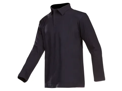 Polo manches longues Sioen 496A Forbes bleu marine Taille L