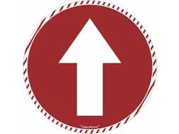 markeersymbool,symbool/tekst: "Pijl",Ø 240mm,rood