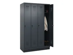 locker,HxBxD 1950x1200x500mm,4vak,vak B 300mm,draaigrendel,sokkel