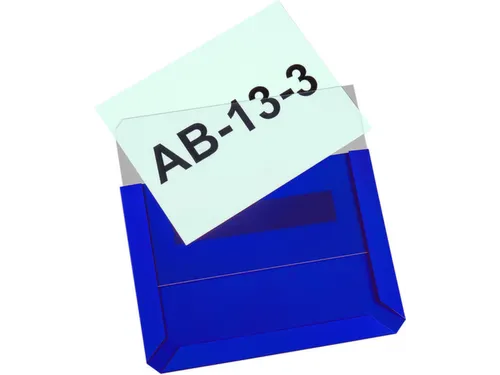 zichtpaneel,DIN A6,liggend,blauw,achterzijde magnetisch