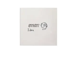 Whiteboard 98x98cm Zonder Rand Gelakt Staal Magnetisch - 1