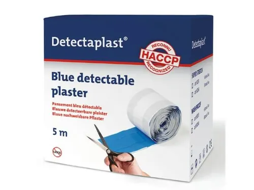 Detectaplast 8256 Textielpleister Elastisch Blauw 8cm x 5 meter