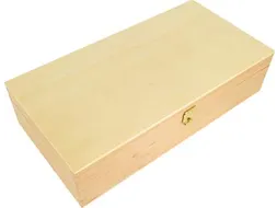 Tekendoos 24x12.5x6cm ongelakt beukenhout 3 vakken