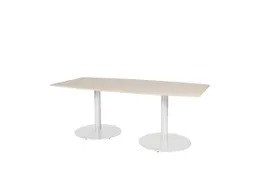Linesto Vergadertafel Vaste Hoogte 200x100 Ton Robson Eiken 25mm Wit