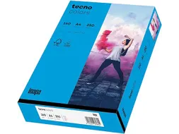 Inapa Tecno colors Gekleurd papier A4 Intens Blauw 160 gram 250vel