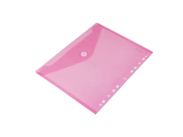 enveloptas rood A4 met perforatierand en klittenbandsluiting