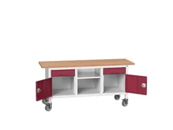 werkbank,HxBxD 830x1750x600mm,multiplexblad,uitrusting: 2laden,2kasten