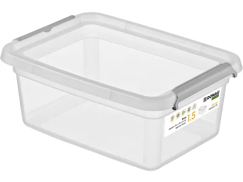 Donau Home Voedseldoos 1,5 Liter transparant kunststof