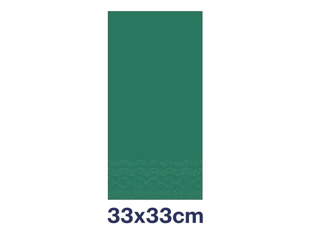 Tork 477423 Lunchservet Advanced Donkergroen 33x33cm