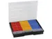 Bak voor kleine onderdelen,HxBxD 55x370x295mm,16bakken,PP,koffer zwart