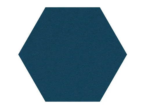 Prikbord Zeshoek Blauw kleur 2214 Bulletin Paneel Ø 60cm frameloos