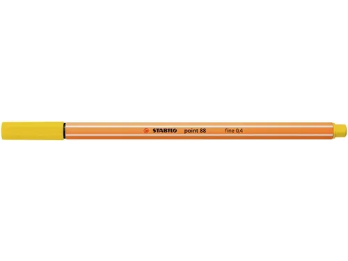 Fineliner STABILO point 88/24 fijn citroengeel