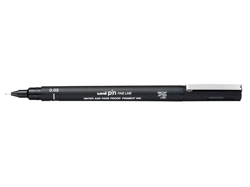 Fineliner Uni-ball Pin 0.03mm zwart