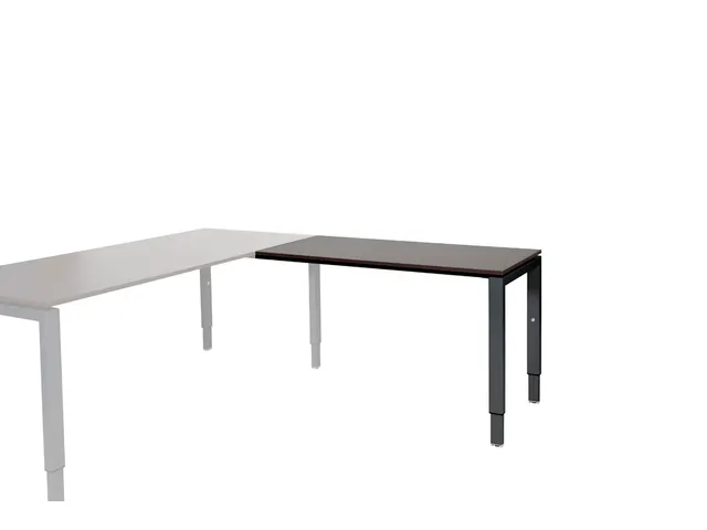 Domino Aanbouw Hoogte Verstelbaar 1200x600mm Logan Eiken 25mm Zwart