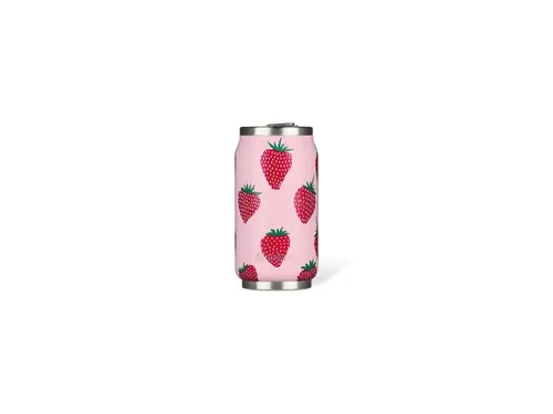 Thermosbeker Les Artistes Paris blik 280ml Strawberry met rietje