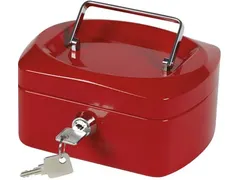 Geldkoffer Rood 155x120x75mm Inclusief 2 Sleutels