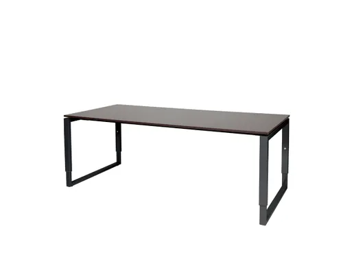 Domino Plus Bureau Hoogte Verstelbaar 2000x900mm Logan Eiken Zwart