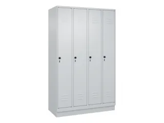 locker,HxBxD 1950x1200x500mm,4vak,vak B 300mm,draaigrendel,sokkel - 1
