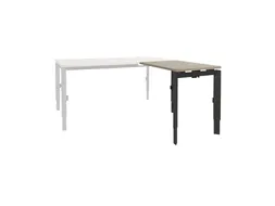 Bureau Linesto N3 aanbouwtafel 120x60cm robson eiken 25mm zwart
