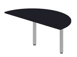 aanbouwtafel,i.h.v.,HxBxD 720-840x1600x800mm,halfrond,CC-zwart