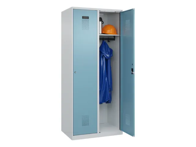 locker,HxBxD 1850x800x500mm,2vak,vak B 400mm,cil.-slot,staand op vloer