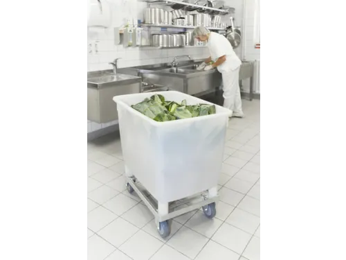 Hoekige Opslagbak Onderrijdbaar Hxbxd 830x945x725mm 400 Liter Wit