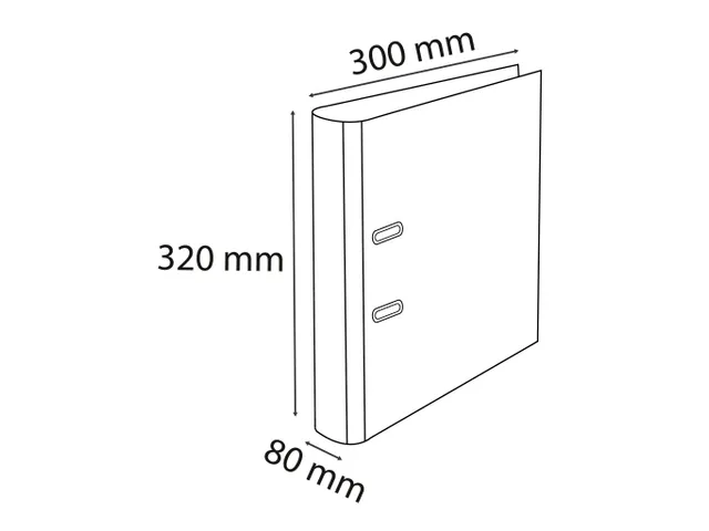 Ordner ronde rug 80m m Aquarel pastel bl.