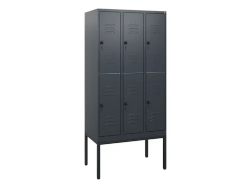 dubbeldekse locker,HxBxD 1950x900x500mm,3x2vak.,vak B 300mm