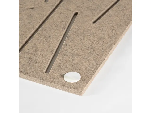 Akoestisch wandpaneel vierkant met patroon uitsnede 100x100cm Zand