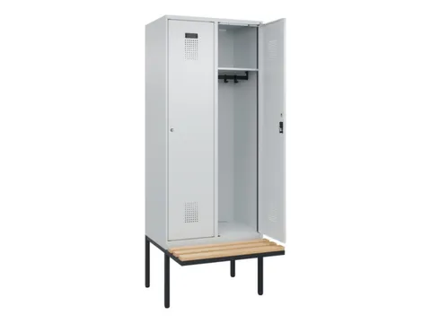 locker met bank,HxBxD 2120x800x815mm,2vak,vak B 400mm,cilinderslot