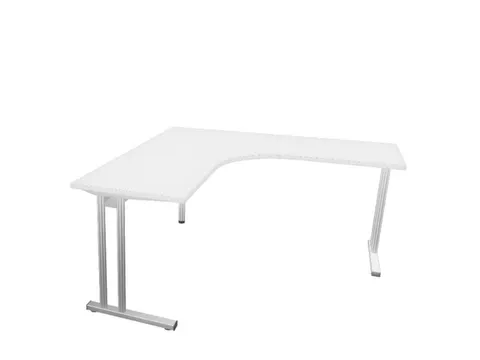 bureau in vrije vorm,HxBxD 740x1600x1600mm,vrije vorm,Bl-wit