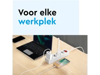 Stekkerdoos BRASQ 6 voudig 5 meter zwart - 9
