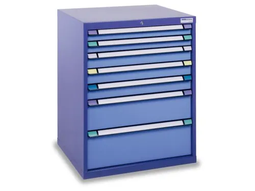ladekast HxBxD 800x605x695mm 7laden slot RAL7035 front RAL7035