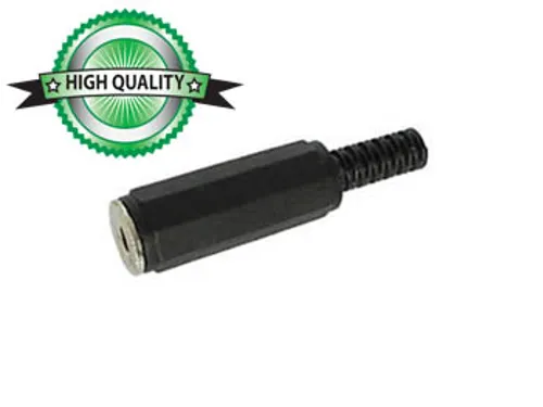 Vrouwelijke 3.5mm Stereo Jack - Zwart Plastic