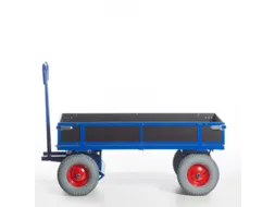 Handtrekwagen 4 Wielen 1000kg 1560x760mm Houten Wanden Luchtbanden