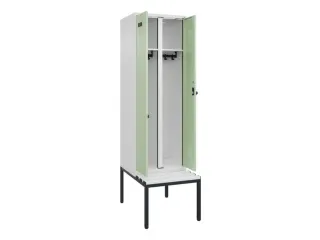 locker met bank,voor scheiding van kleding,HxBxD 2120x600x815mm,2vak - 1