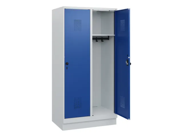 schoollocker,HxBxD 1630x800x500mm,2vak,vak B 400mm,draaigrendel,sokkel