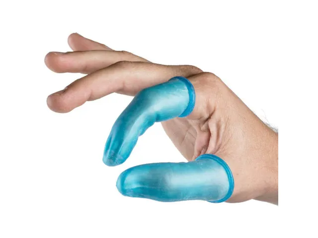 Detectaplast vingertop rubber blauw
