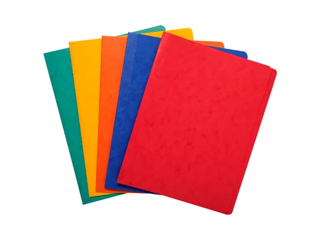 Map met gerilde rug in glanskarton 24x32cm 400gm² Assorti A4