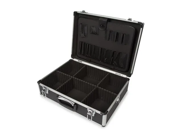 Valise à Outils En Aluminium - 455x330x152mm - 22,8 L - Noir