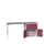werkbank,HxBxD 930x2000x600mm,linoleumblad,2voeten/1container