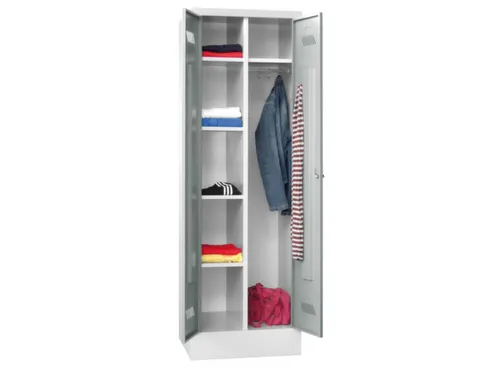 kleding-/wasgoedkast,HxBxD 1850x600x500mm,RAL7035,front RAL7035
